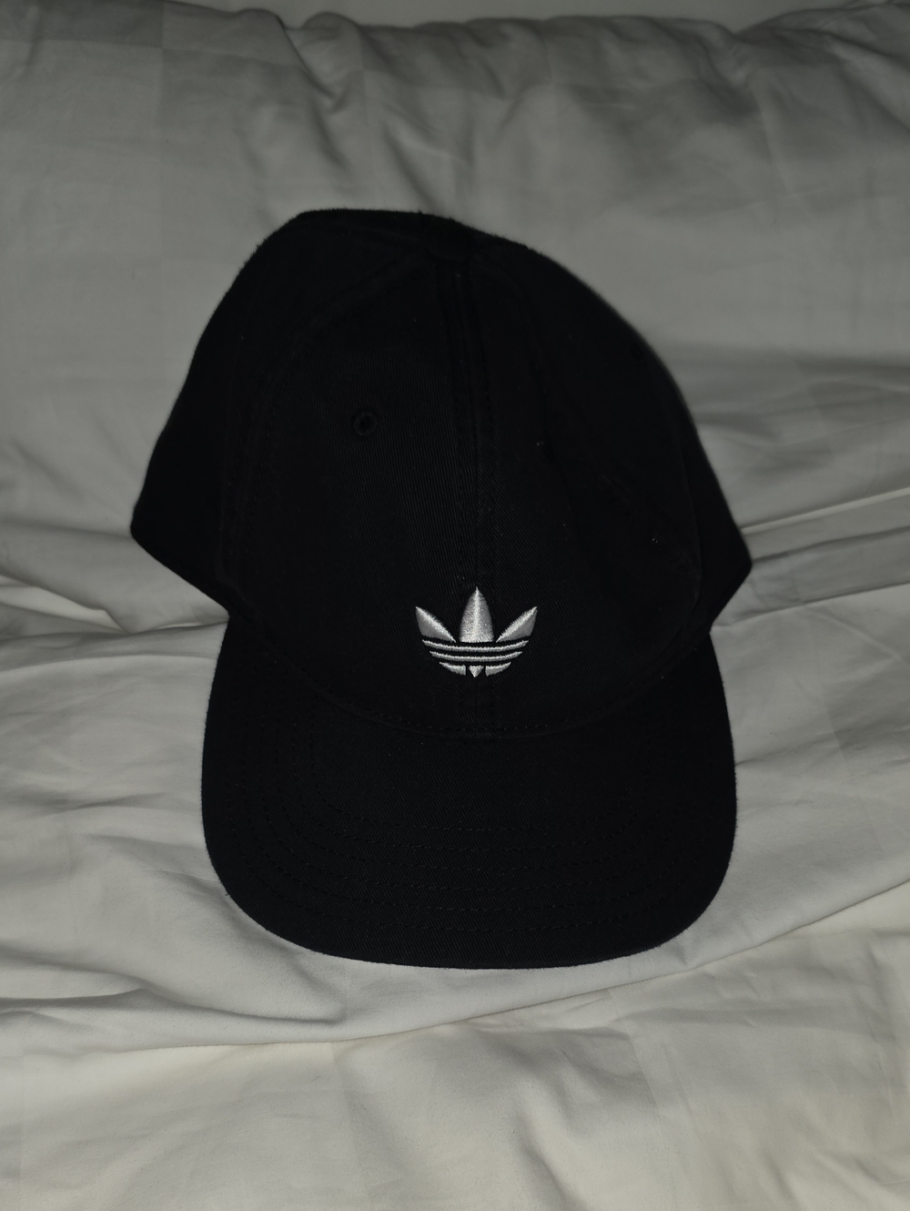 adidas Black Cap with White Trefoil Embroidery